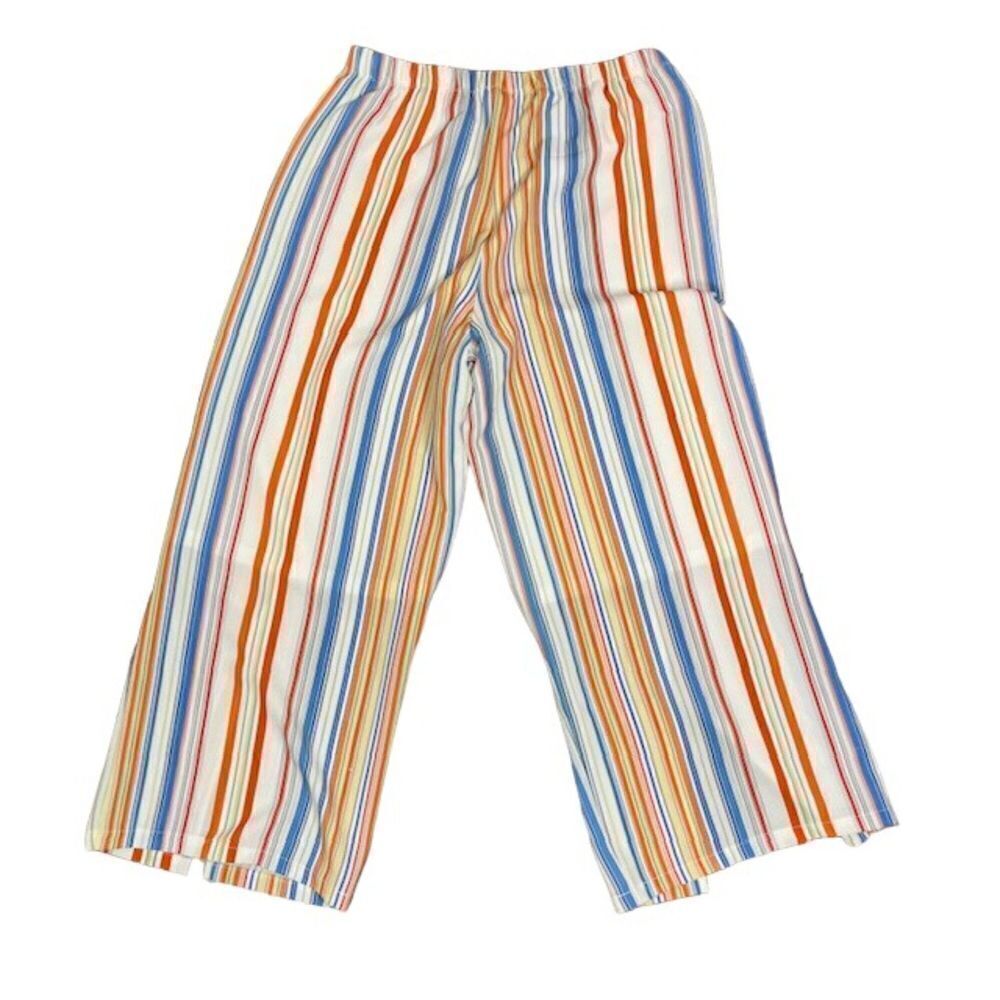 Spanner Women's Striped Split Leg Pull On Lined P… - image 7